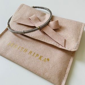 Judith Ripka | 18k Gold + Sterling Bangle Bracelet